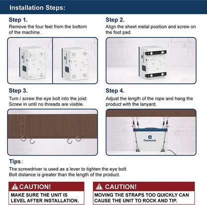 Denwenny Hanging Kits for Crawl Space & Basement Dehumidifiers - D30 / D50