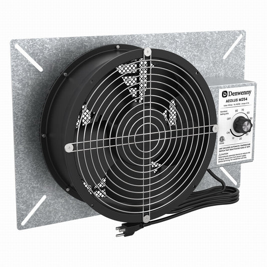 Denwenny 720CFM IP55 Rated High Flow Powered Crawl Space Ventilation Fans, 10" Vent Fan with humidistat,Dehumidistat